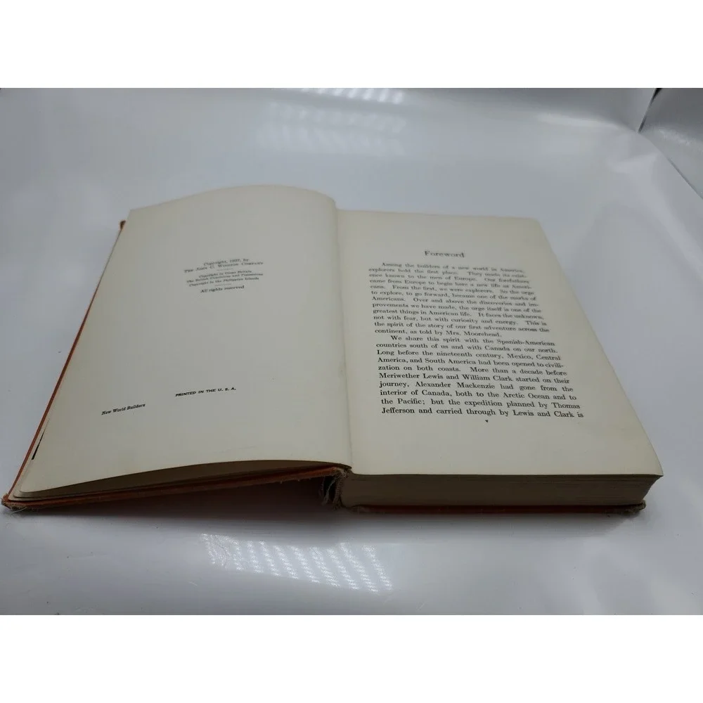New World Builders Thrilling Days With Lewis And Clark Hardcover Book 1937